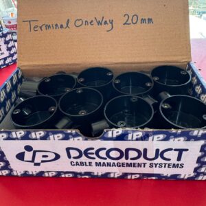 Decoduct Terminal One Way Circular Junction Box – Black