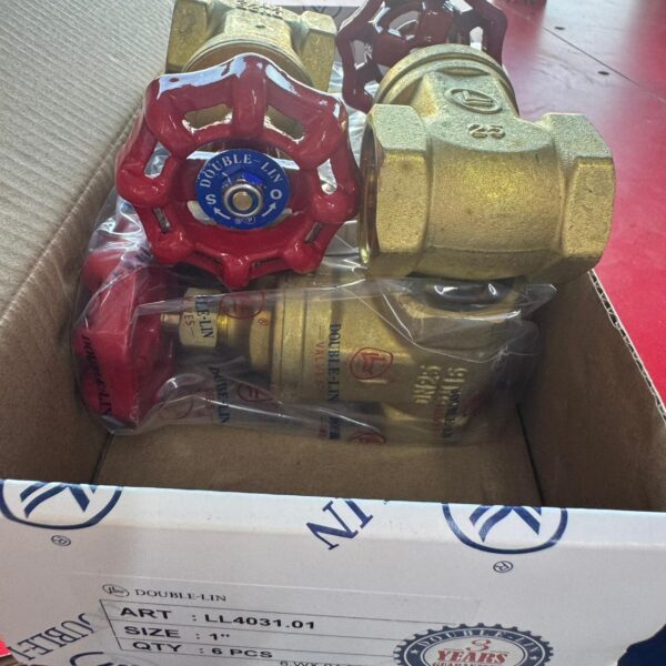 Double Lin Brass Gate Valve with Cast Iron Handle (LL4031)