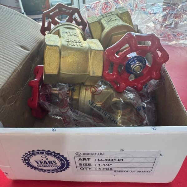 Double Lin Brass Gate Valve with Cast Iron Handle (LL4031)