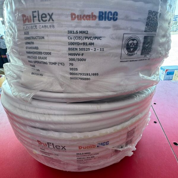 Ducab 3-Core Flexible Cable 100 Meters