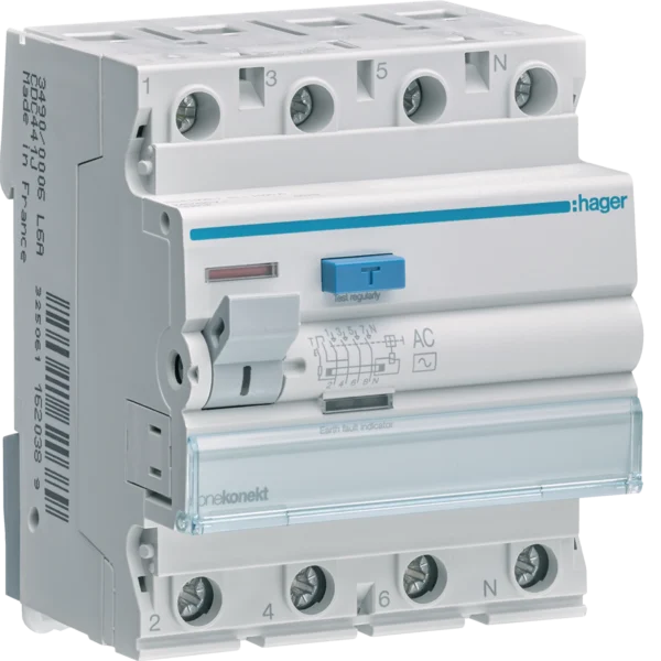 RCCB 4P AC Class 100mA – 25A / 40A / 63A (CEC Series)