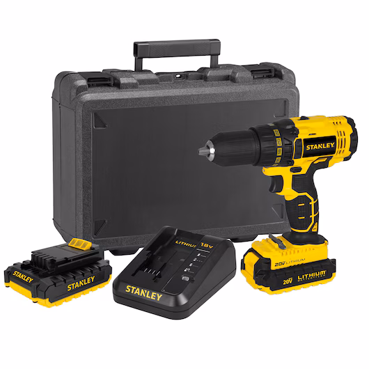Stanley 18V Li-Ion Cordless Drill Driver – SCD20S2K