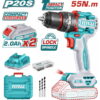 Total TIDLI20558 20V Compact Brushless Cordless Impact Drill – 55Nm