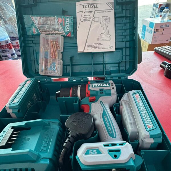 Total TIDLI20558 20V Compact Brushless Cordless Impact Drill – 55Nm