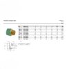 Wefatherm Transition Hexagon Male PP-R / Brass – SDR 6 (Green)