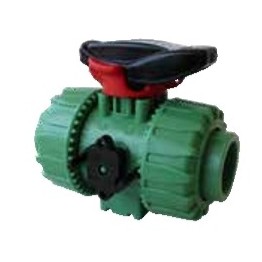 Wefatherm Double Union Ball Valve – Dual Block® PP-RCT, Female Ends, Green 2 Wefatherm Double Union Ball Valve – Dual Block® PP-RCT, Female Ends, Green